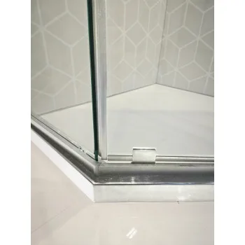Душова кабіна без піддону KOER SR SC06-90x90x200-TR-01 прозоре скло EASY CLEAN 8мм хром (KR5364)