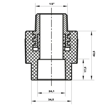 З'єднувальна муфта ЗР 25x1/2M PPR Koer K0096.PRO (KP0115)