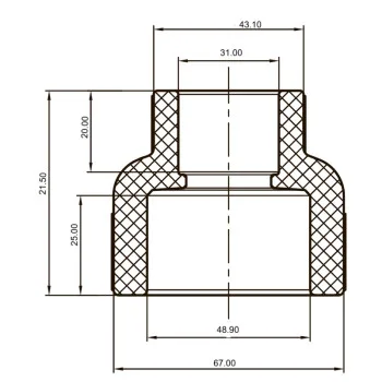 Муфта редукционная ВВ 50x32 PPR Koer K0037.PRO (KP0045)