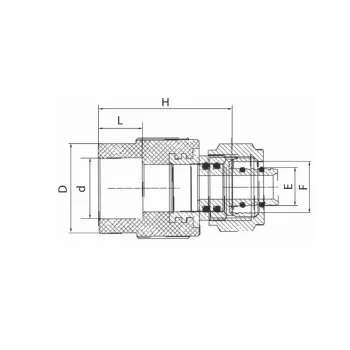 Муфта для коллектора Koer K0284.Pro - 20x16x2.0mm PPR с переходом на PEX (KP3159)