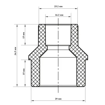 Муфта редукционная НB 25x20 PPR Koer K0056.PRO (KP0066)