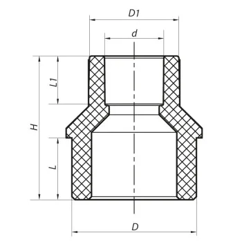 Муфта редукционная НB 32x25 PPR Koer K0058.PRO (KP0068)