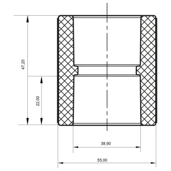 З'єднувальна муфта 40 PPR Koer K0004.PRO (KP0006)