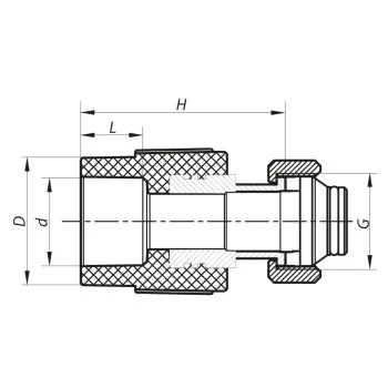 Муфта с евроконусом и накидной гайкой 20x3/4 PPR Koer K0240.PRO (KP2606)