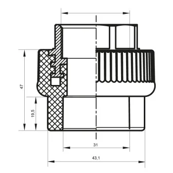 Муфта ВР 32x1F PPR Koer K0090.PRO (KP0108)