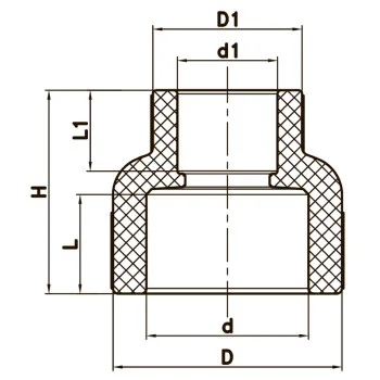 Муфта редукционная ВВ 40x32 PPR Koer K0036.PRO (KP0044)