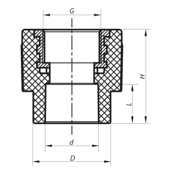 З'єднувальна муфта ВР 25x3/4F PPR Koer K0088.PRO (KP0106)
