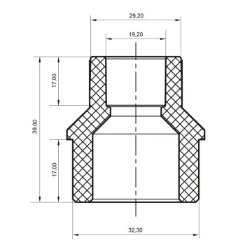 Муфта редукционная НB 32x20 PPR Koer K0057.PRO (KP0067)