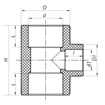 Тройник редукционный 75x32x75 PPR Koer K0219.PRO (KP2584)