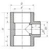 Трійник редукційний 75x63x75 PPR KOER K0222.PRO (KP2587)