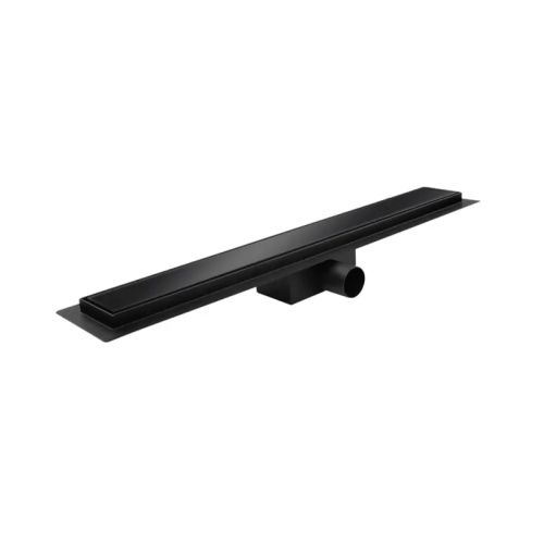 Душовий трап KOER FD08-70x600-GLASS BLACK з нерж. сталі SUS304 70x600мм зі скляною панеллю (Колір чорний) (KR5140)