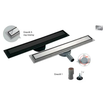 Душовий трап KOER FD29-70x600 з нерж. сталі SUS304 70x600мм (KR3273)