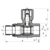 Кран радіаторний 25x3/4 прямий PPR Koer K0160.PRO (KP0205)