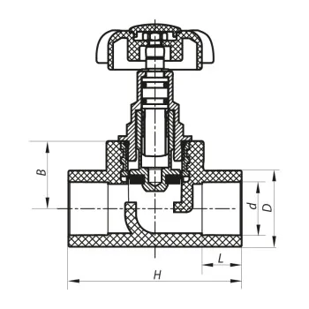 Кран вентильный 20 Koer PPR K0183.PRO (KP0237)
