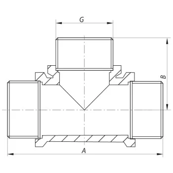 Трійник 1/2'' ННН Koer KF.T06M (KF0069)