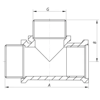Трійник 1/2'' ВНН Koer KF.T06FMM (KF0067)