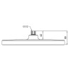 Лійка для душу стельова KOER KP-0402-05-OH, 310x200 мм (Колір чорний) (KR4986)