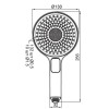 Лійка для душу KOER KP-0403-05, 3 функції (Колір чорний) (KR4993)