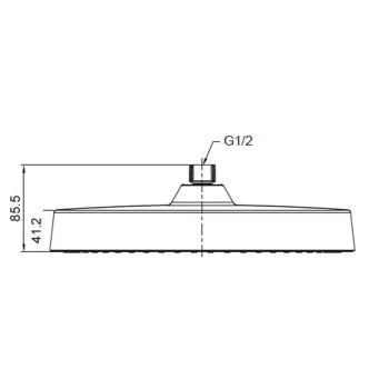 Лейка для душа потолочная KOER KP-0403-03-OH, 300 мм (Цвет белый) (KR4996)