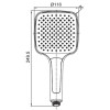 Лійка для душу KOER KP-0402-01, 3 функції (Колір хром) (KR4983)
