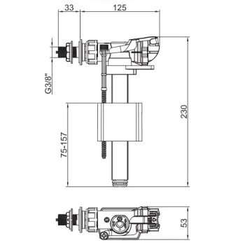 Арматура наповнювальна KOER KT-0106-3/8