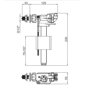 Арматура наполнительная KOER KT-0105-1/2