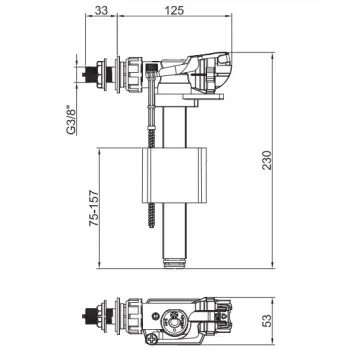 Арматура наполнительная KOER KT-0105-3/8