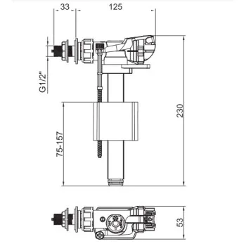 Арматура наповнювальна KOER KT-0106-1/2