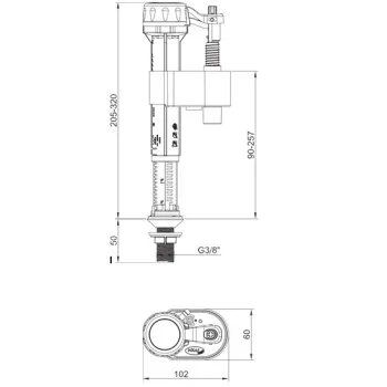 Арматура наполнительная KOER KT-0103-3/8