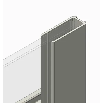 Двері у нішу розсувні KOER SR SD01-120x200-TR-07 прозоре скло EASY CLEAN 8мм графіт (KR5378)