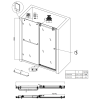 Двері у нішу розсувні KOER SR SD06-120x220-TR-01 прозоре скло EASY CLEAN 8мм хром (KR5367)
