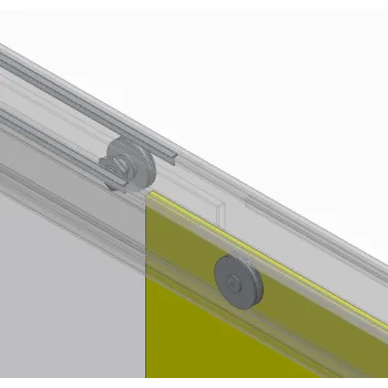 Двері у нішу розсувні KOER SR SD03-140x200-TR-01 прозоре скло EASY CLEAN 8мм хром (KR5385)