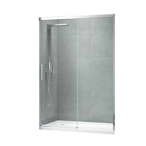 Двері у нішу розсувні KOER SR SD05-140x200-TR-01 прозоре скло EASY CLEAN 6мм хром (KR5406)