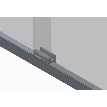 Двері у нішу розсувні KOER SR SD03-140x200-TR-01 прозоре скло EASY CLEAN 8мм хром (KR5385)