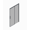 Двері у нішу розсувні KOER SR SD05-140x200-TR-01 прозоре скло EASY CLEAN 6мм хром (KR5406)