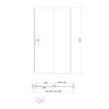 Двері у нішу розсувні KOER SR SD05-120x200-TR-01 прозоре скло EASY CLEAN 6мм хром (KR5405)