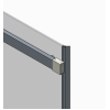 Двері у нішу розсувні KOER SR SD02-140x200-TR-01 прозоре скло EASY CLEAN 8мм хром (KR5383)