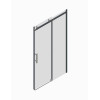 Двері у нішу розсувні KOER SR SD01-120x200-TR-12 прозоре скло EASY CLEAN 8мм матове золото (KR5377)