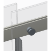 Двері у нішу розсувні KOER SR SD01-120x200-TR-12 прозоре скло EASY CLEAN 8мм матове золото (KR5377)