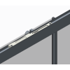 Двері у нішу розсувні KOER SR SD05-140x200-TR-01 прозоре скло EASY CLEAN 6мм хром (KR5406)