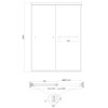 Двері у нішу розсувні KOER SR SD03-140x200-TR-01 прозоре скло EASY CLEAN 8мм хром (KR5385)