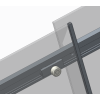 Дверь в нишу раздвижная KOER SR SD02-120x200-TR-01 прозрачное стекло EASY CLEAN 8мм хром (KR5384)