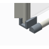 Двері у нішу розсувні KOER SR SD01-120x200-TR-12 прозоре скло EASY CLEAN 8мм матове золото (KR5377)