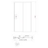 Двері у нішу розсувні KOER SR SD05-140x200-TR-01 прозоре скло EASY CLEAN 6мм хром (KR5406)