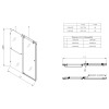 Двері у нішу розсувні KOER SR SD06-120x220-TR-01 прозоре скло EASY CLEAN 8мм хром (KR5367)