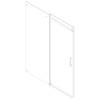 Дверь в нишу раздвижная KOER SR SD02-120x200-TR-01 прозрачное стекло EASY CLEAN 8мм хром (KR5384)