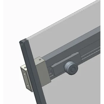 Двері у нішу розсувні KOER SR SD02-120x200-TR-01 прозоре скло EASY CLEAN 8мм хром (KR5384)