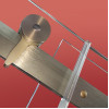 Двері у нішу розсувні KOER SR SD01-120x200-TR-02 прозоре скло EASY CLEAN 8мм SS COLOR (KR5379)