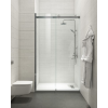 Двері у нішу розсувні KOER SR SD01-120x200-TR-07 прозоре скло EASY CLEAN 8мм графіт (KR5378)