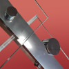 Двері у нішу розсувні KOER SR SD01-140x200-TR-01 прозоре скло EASY CLEAN 8мм хром (KR5380)